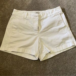 J. crew white denim shorts